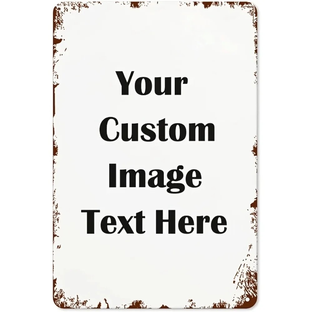 Outdoor Furniture Metal - 1pc 2D Flat Waterproof Rustic Custom