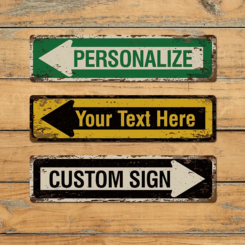 Outdoor Furniture Metal - 1PC Vintage Metal Tin Sign Street
