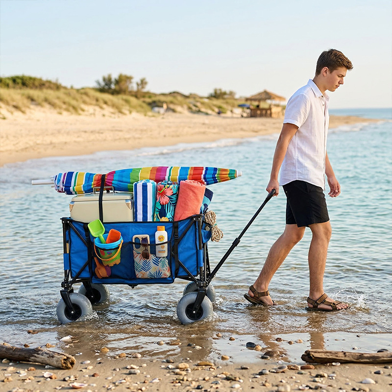 Foldable Metal Beach Wagon Qui - Outdoor Furniture Metal review and price