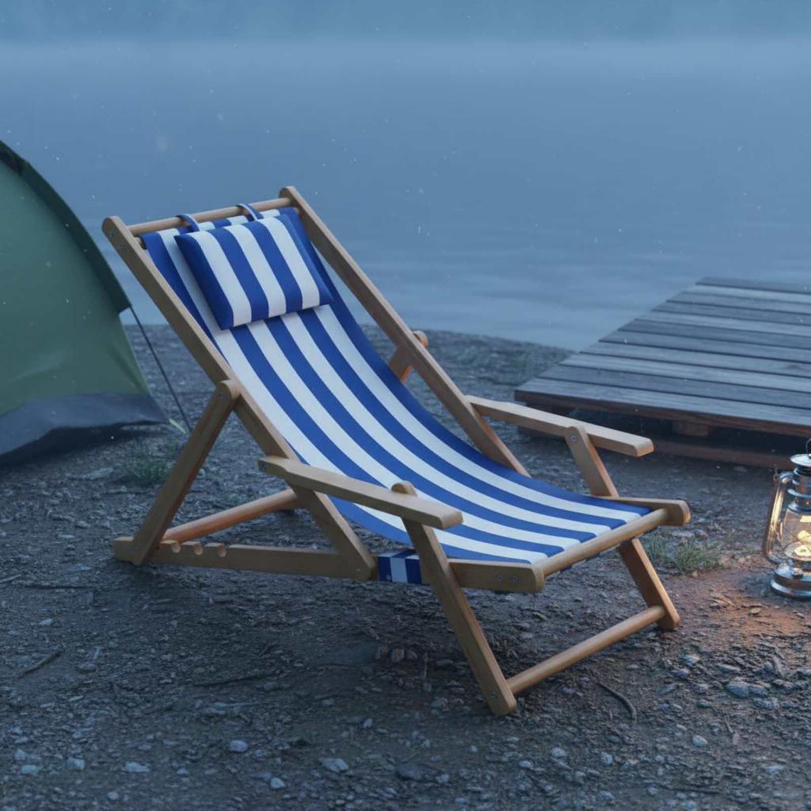 Canvas Beach Lounger Reclining - Deck Chair Lounger review and price