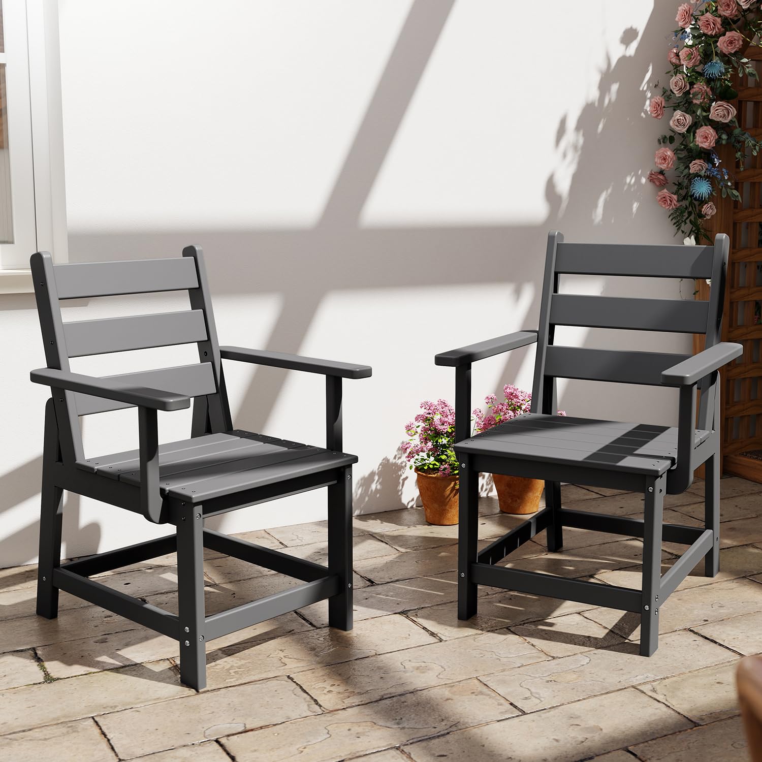 HDPE Outdoor Dining Chairs Set - Outdoor Furniture Dining Set review and price