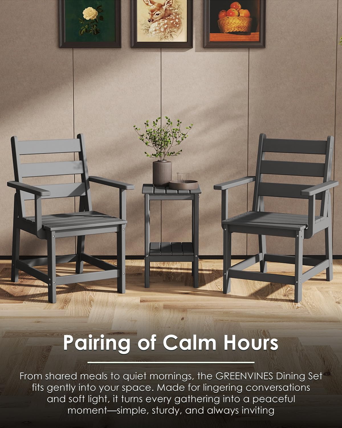 HDPE Outdoor Dining Chairs Set - Outdoor Furniture Dining Set review and price
