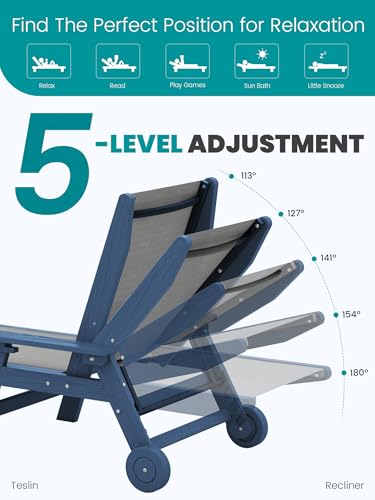 Textilene Patio Chaise Lounge  - Deck Chair Lounger review and price