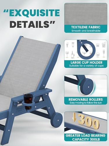 Textilene Patio Chaise Lounge  - Deck Chair Lounger review and price