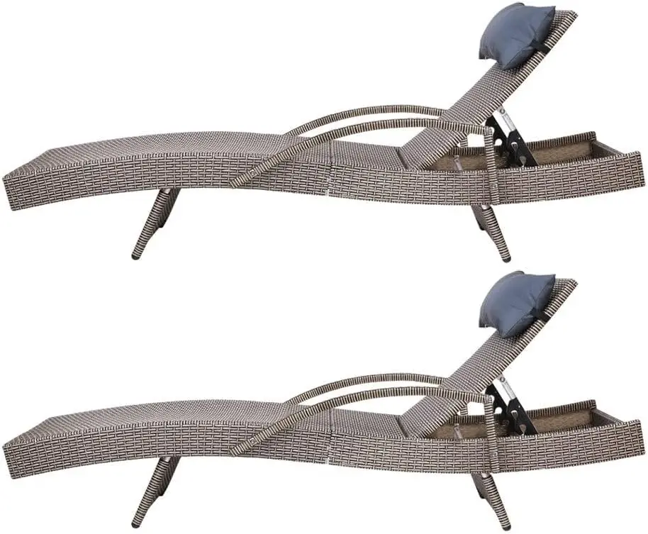 with 4 Adjustable Position Thi - Rattan Lounge Set review and price