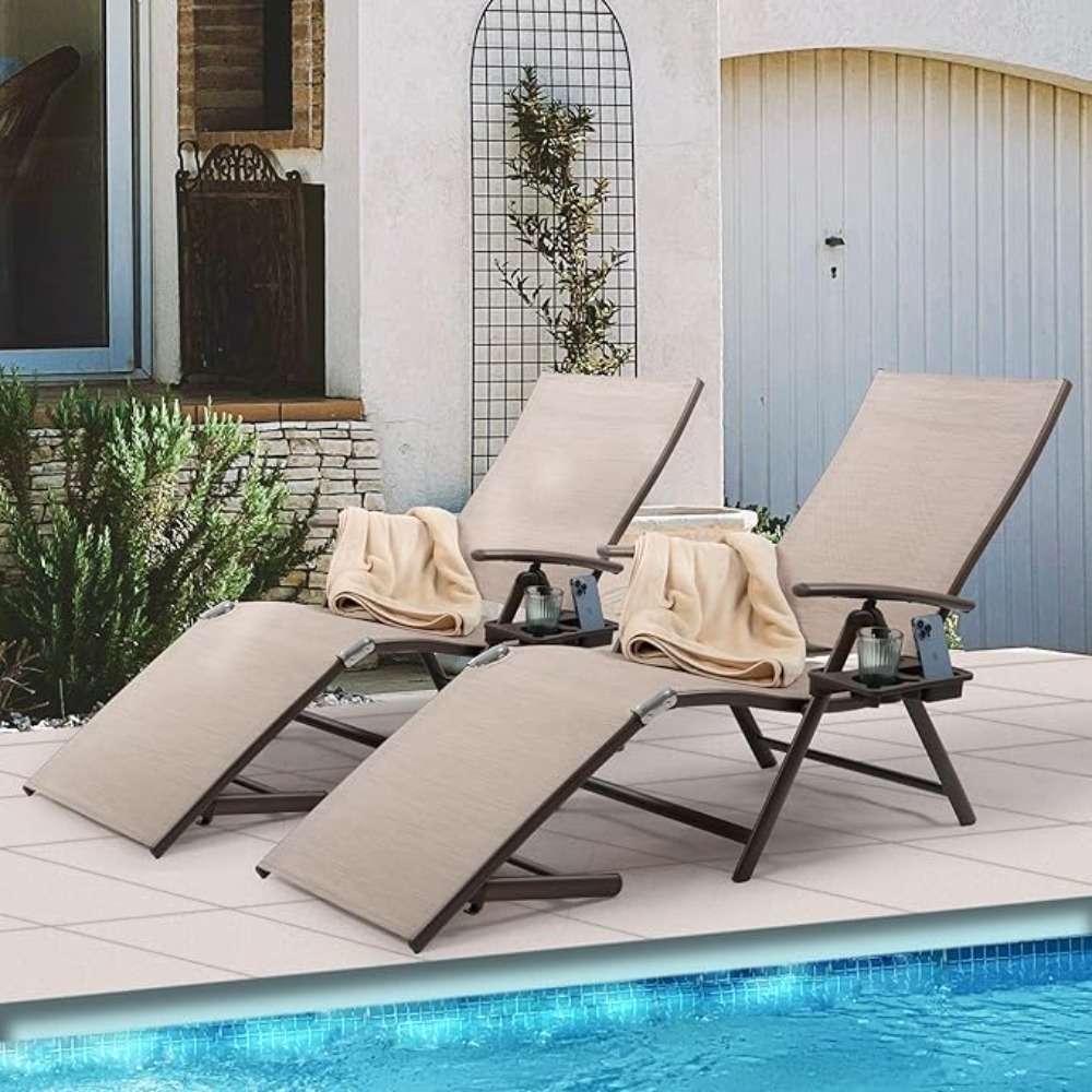 Aluminum Reclining Lounge Chai - Deck Chair Lounger review and price