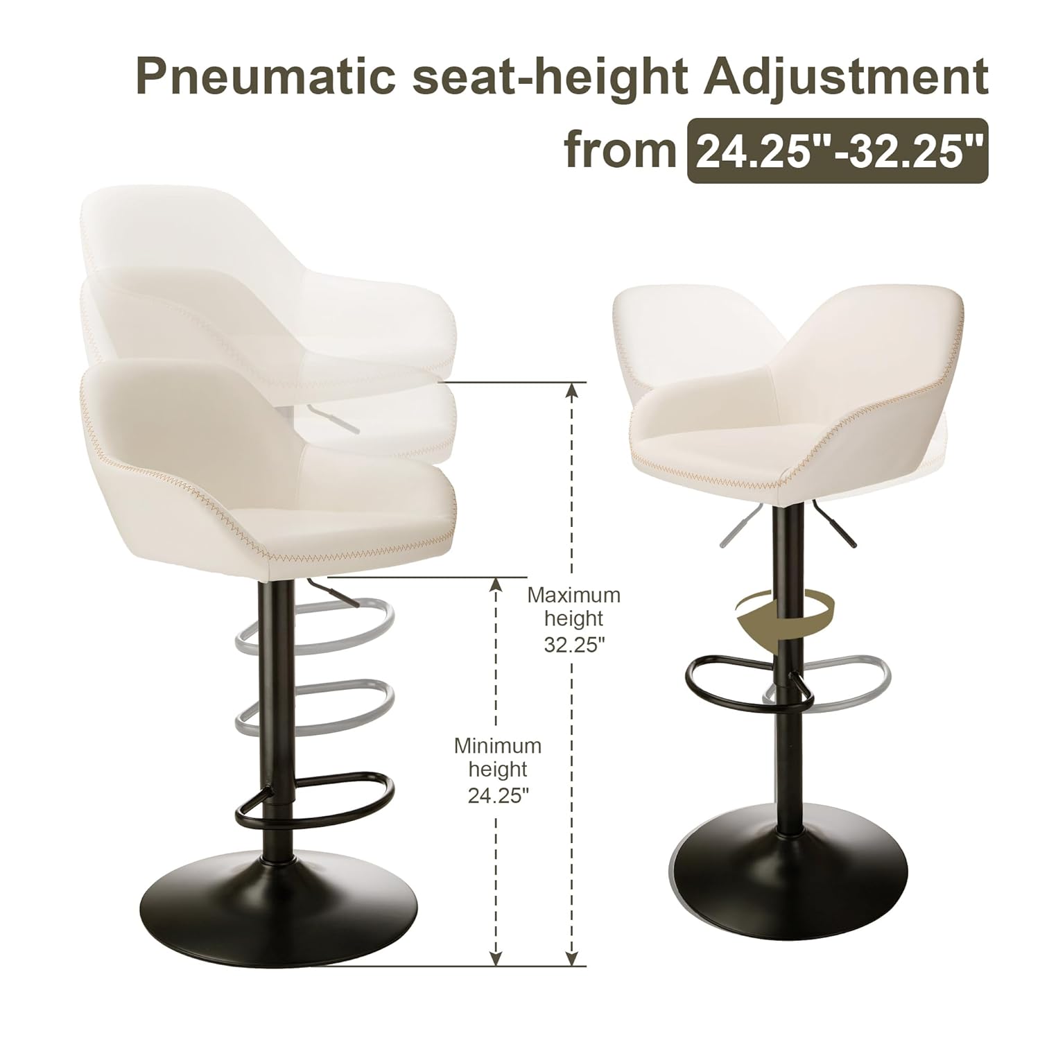 3Pc Pub Table & Swivel PU Bar  - Outdoor Furniture Dining Set review and price
