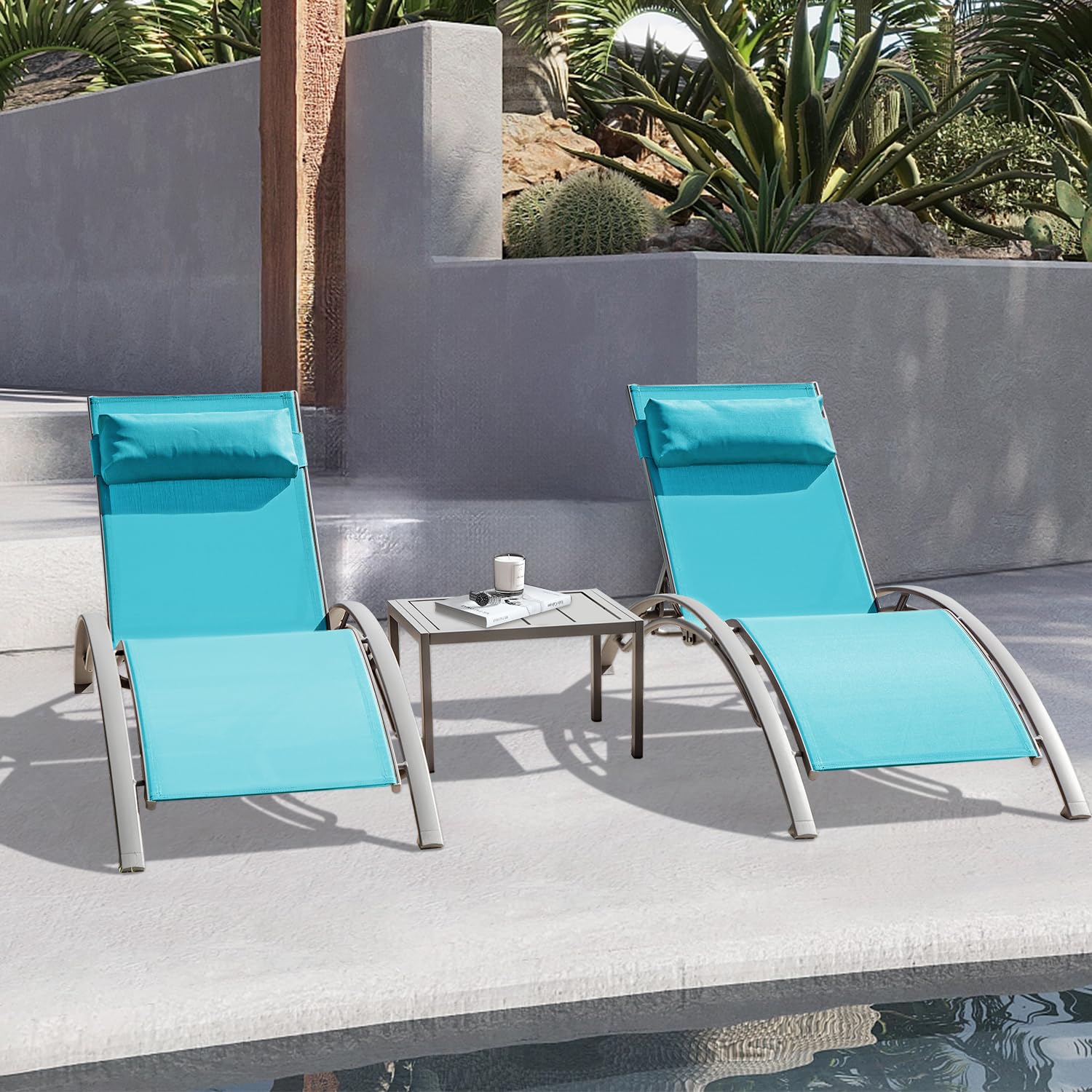 Adjustable Aluminum Outdoor Ch - Deck Chair Lounger review and price