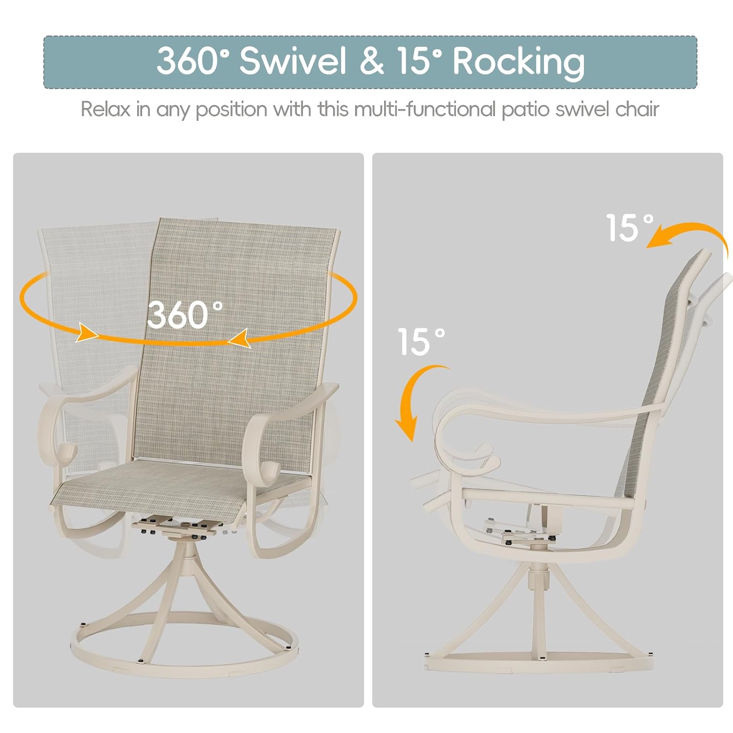 Patio Swivel Dining Chair Set  - Outdoor Furniture Dining Set review and price