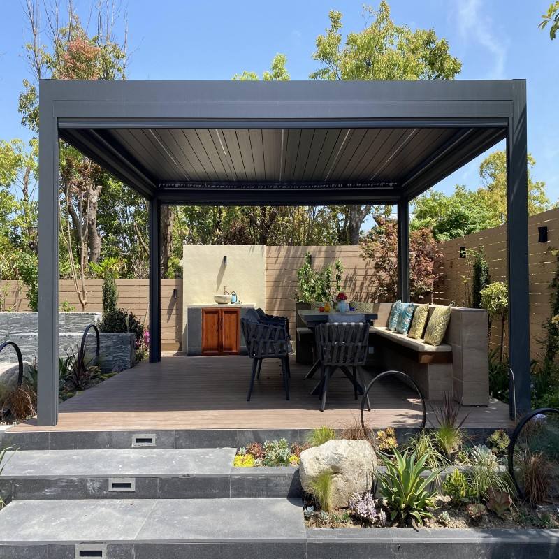 Backyard Install Against The W - Outdoor Furniture Metal review and price