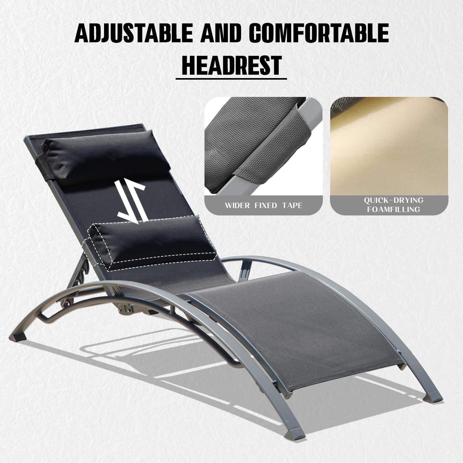 Set of 2 Adjustable Aluminum O - Deck Chair Lounger review and price
