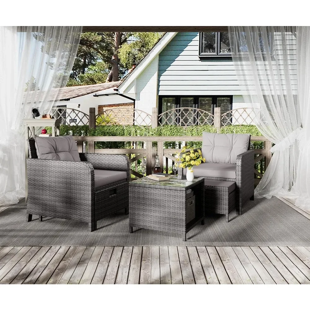 #For 5 Piece Patio Conversatio - Rattan Lounge Set review and price