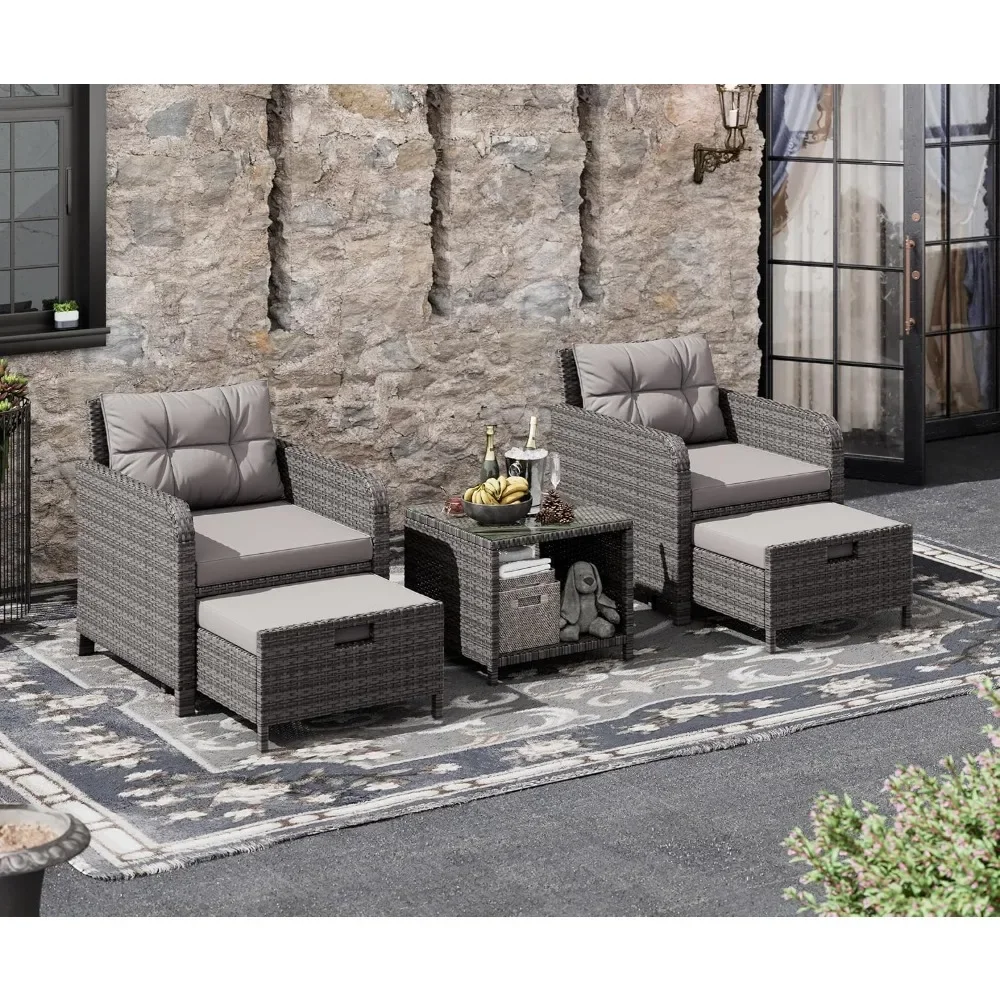 #For 5 Piece Patio Conversatio - Rattan Lounge Set review and price
