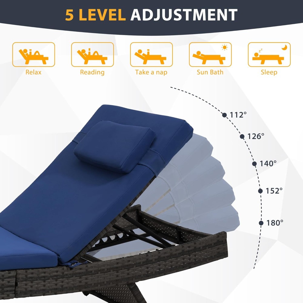 Chaise Lounge Set of 2, Rattan - Rattan Lounge Set review and price