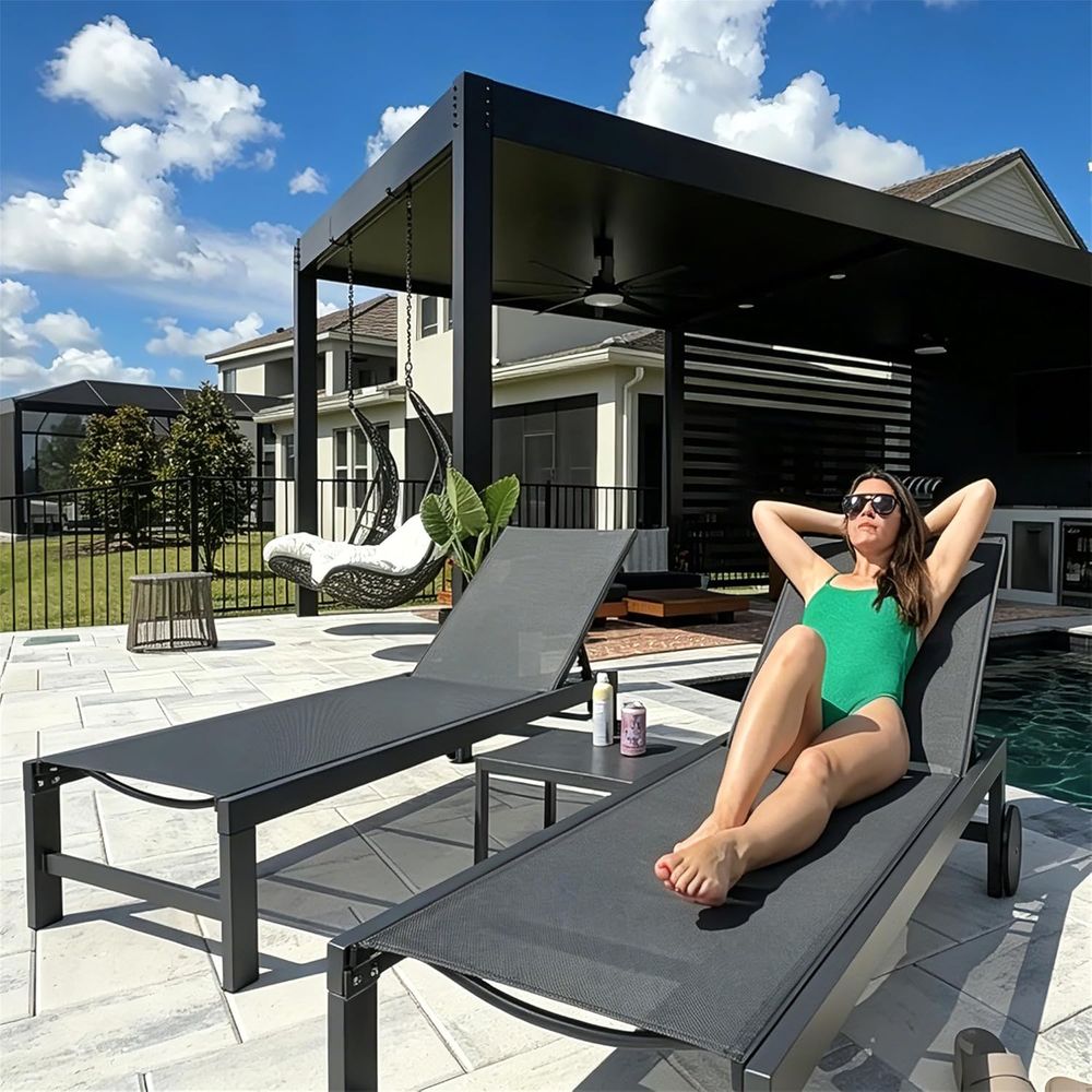 with Wheels Pool Lounge Chairs - Deck Chair Lounger review and price
