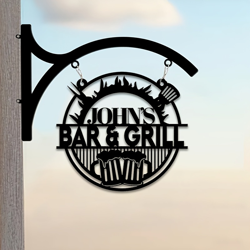 Customizable Wrought Iron Sign - Outdoor Furniture Metal review and price