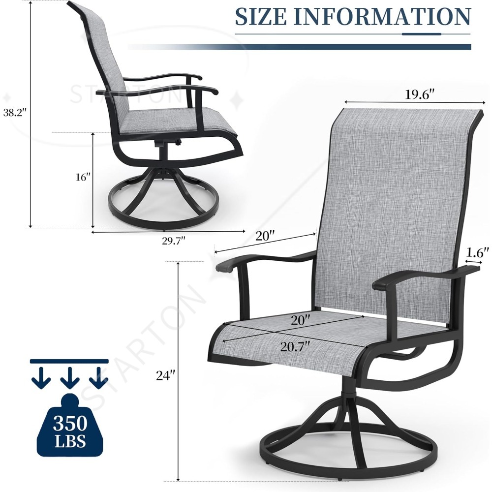 Patio Swivel Chairs Set Outdoo - Outdoor Furniture Dining Set review and price