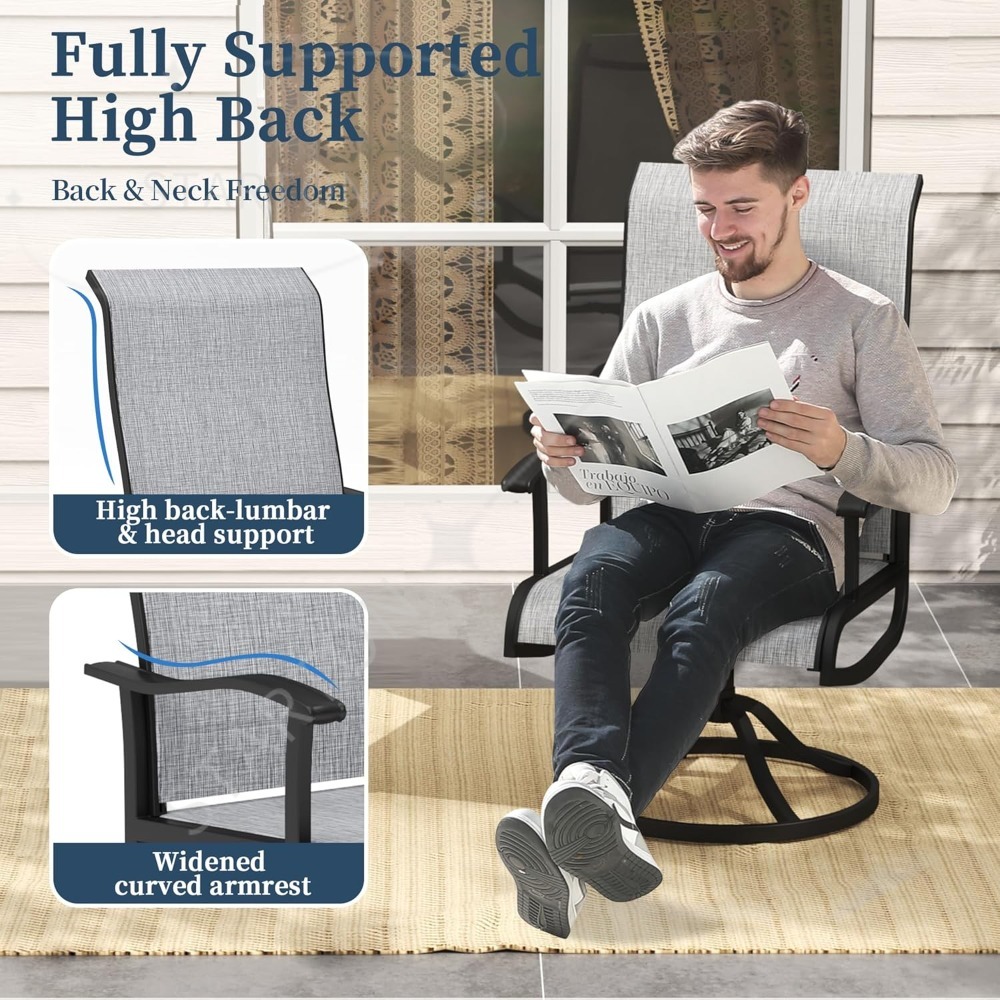Patio Swivel Chairs Set Outdoo - Outdoor Furniture Dining Set review and price