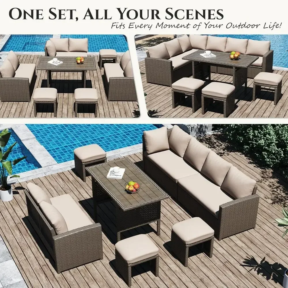 7-Piece Patio Furniture Set wi - Outdoor Furniture Dining Set review and price