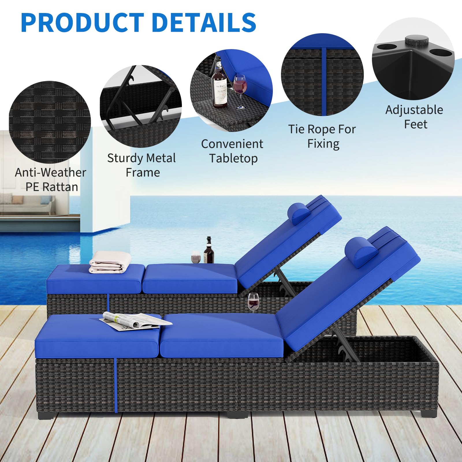 Outdoor Chaise Lounge Chairs S - Rattan Lounge Set review and price